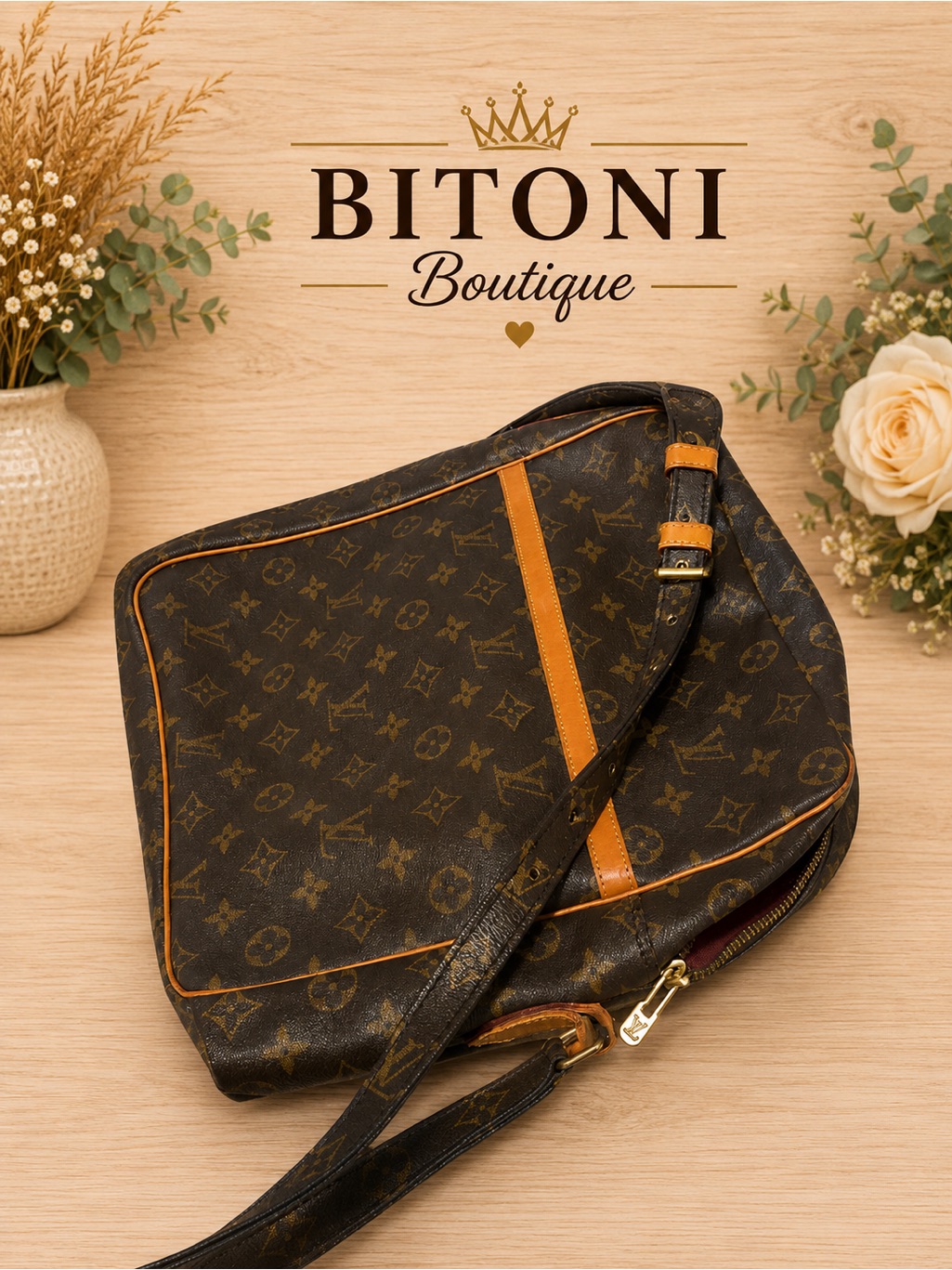 Louis Vuitton Monogram Bosphore Messenger Pm Crossbody Bag